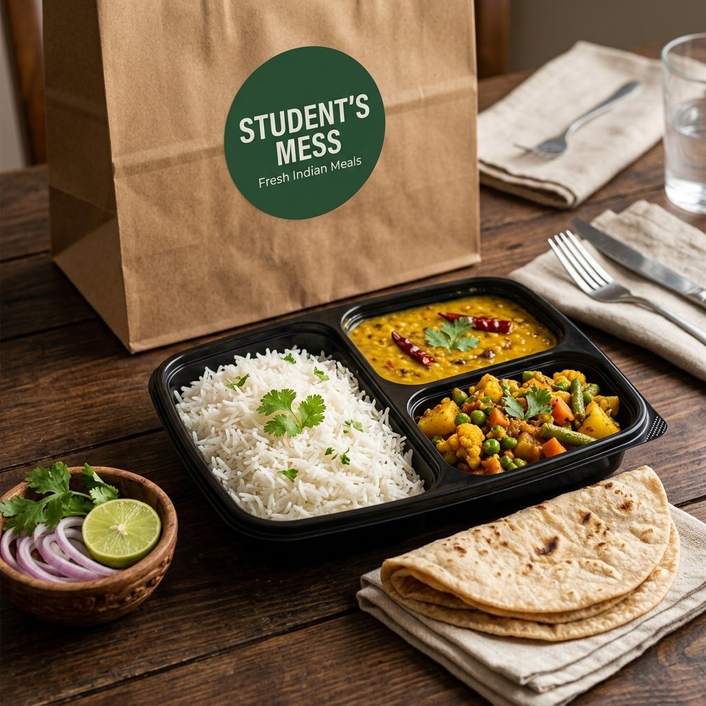 Packed tiffin meal boxes